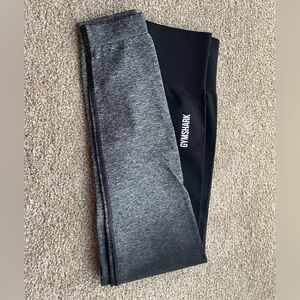 Gymshark Women’s Gray and Black Leggings